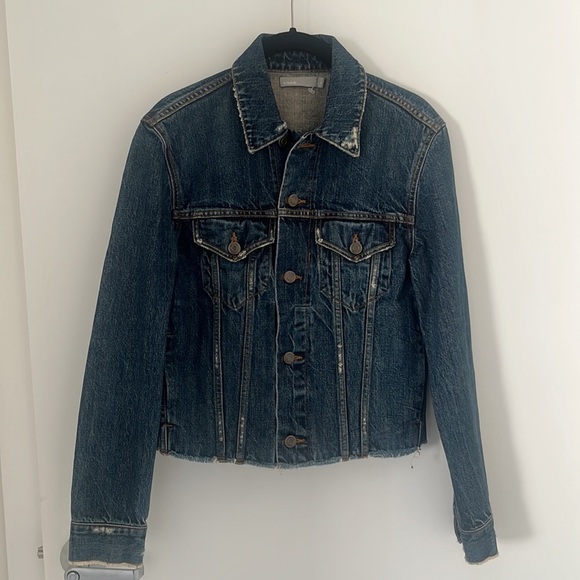 Vince Blue Raw Edge Jean Jacket size XS - Picture 2 of 7